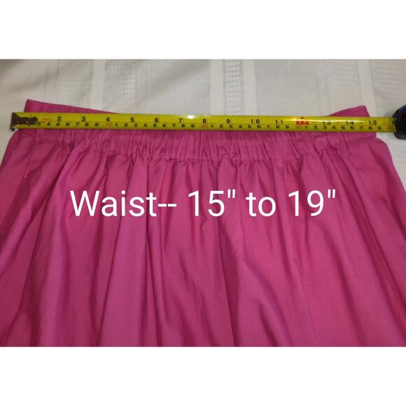 Bright Pink Peasant Maxi Dress 2pc L Tiered Boho Whimsigoth Ruffles Cropped - Picture 11 of 16